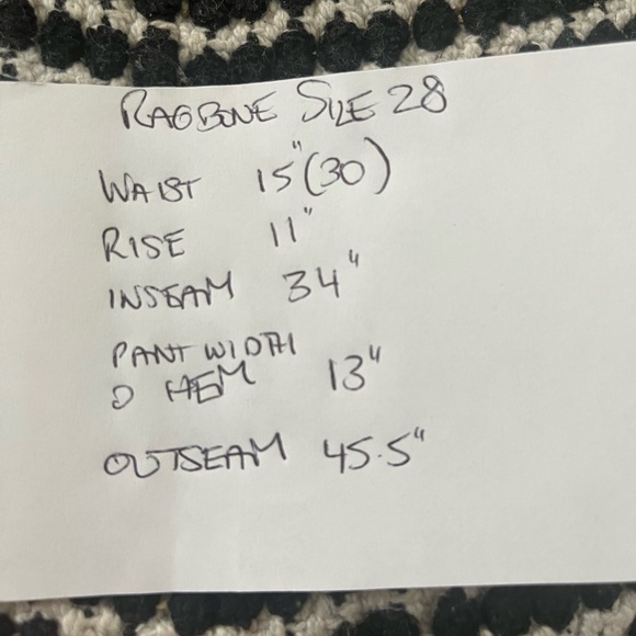 Rag & Bone NWT $325 Liquid Miramar Sofie Wide Leg Blue Jeans Taylors 28 - Picture 7 of 7